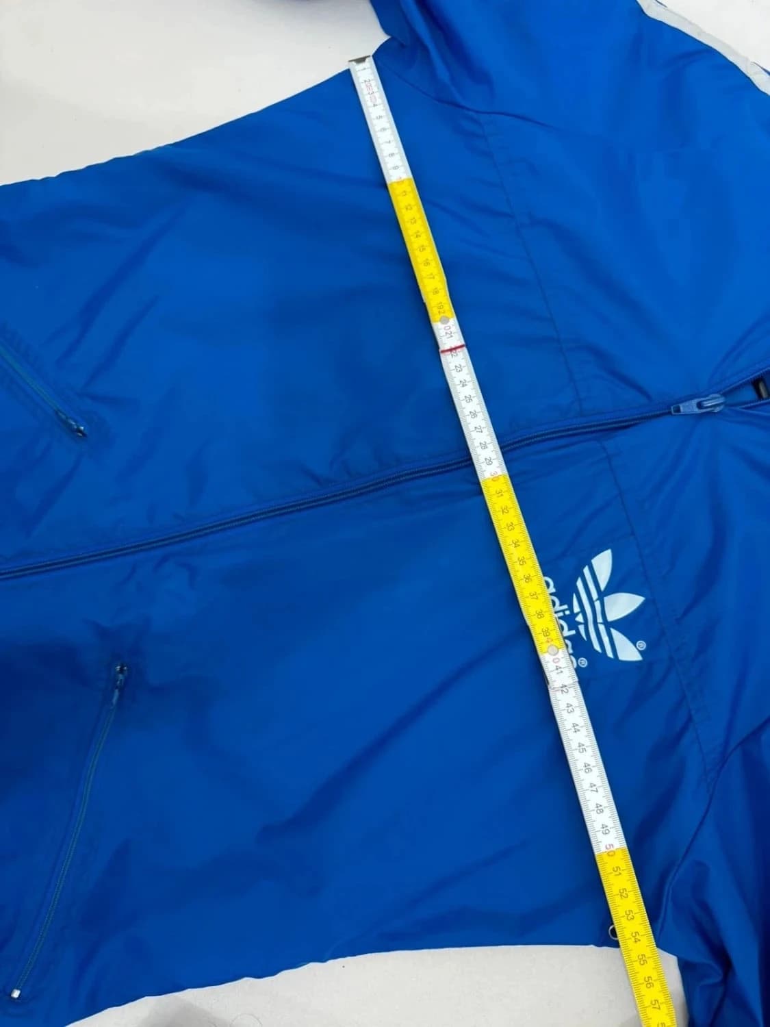 Adidas Originals vintage 90s veste coupe-vent Track Jacket bleu roi Trefoil taille 44/M - Photo 8/8