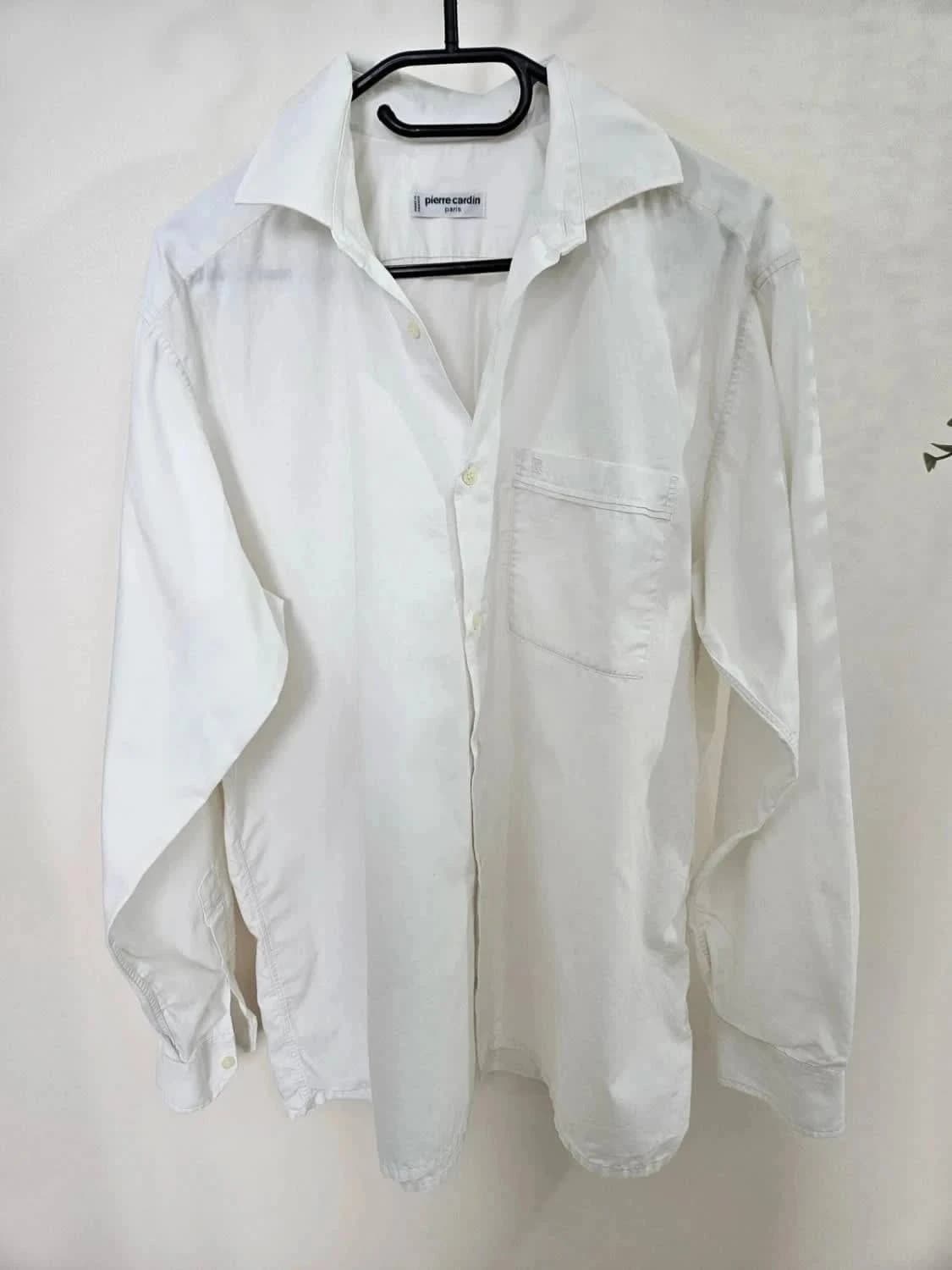Chemise blanche Pierre Cardin logo brodé taille L - Photo 2/6