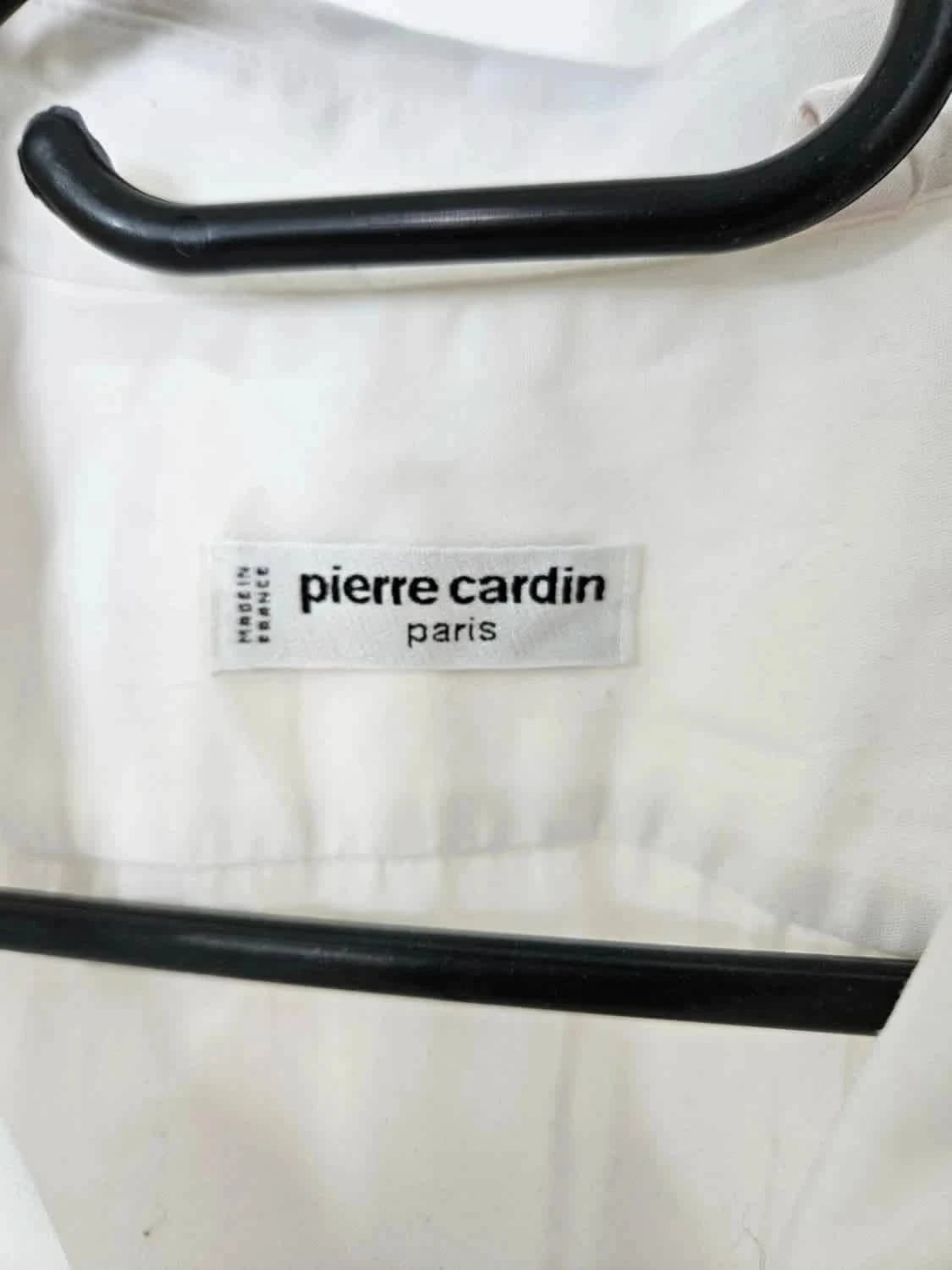 Chemise blanche Pierre Cardin logo brodé taille L - Photo 4/6