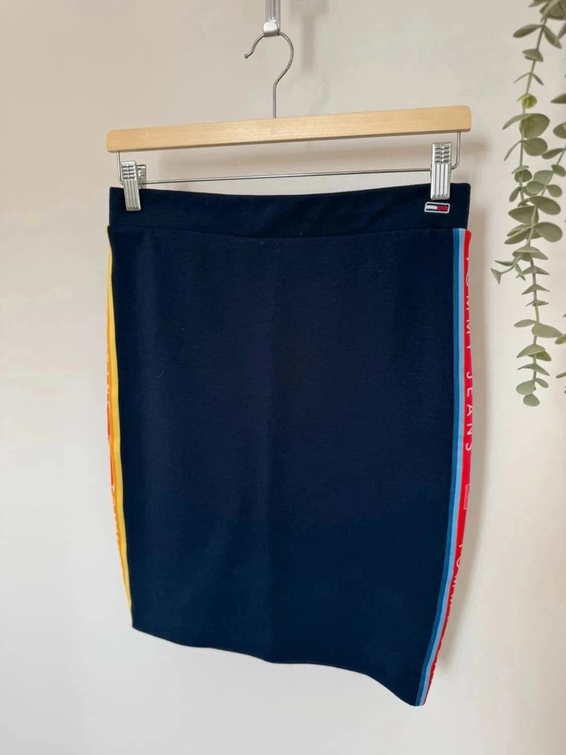 Jupe moulante Tommy jeans bande logo bleu marine taille M - Photo 2/7
