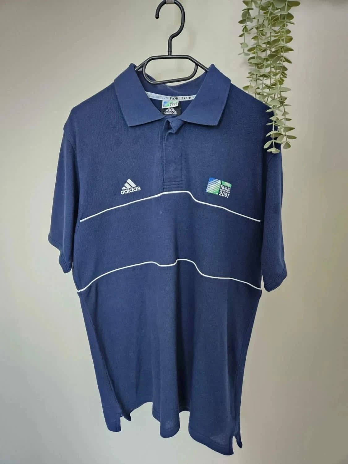 Polo Adidas Rugby World Cup 2007 bleu taille M - Photo 2/8
