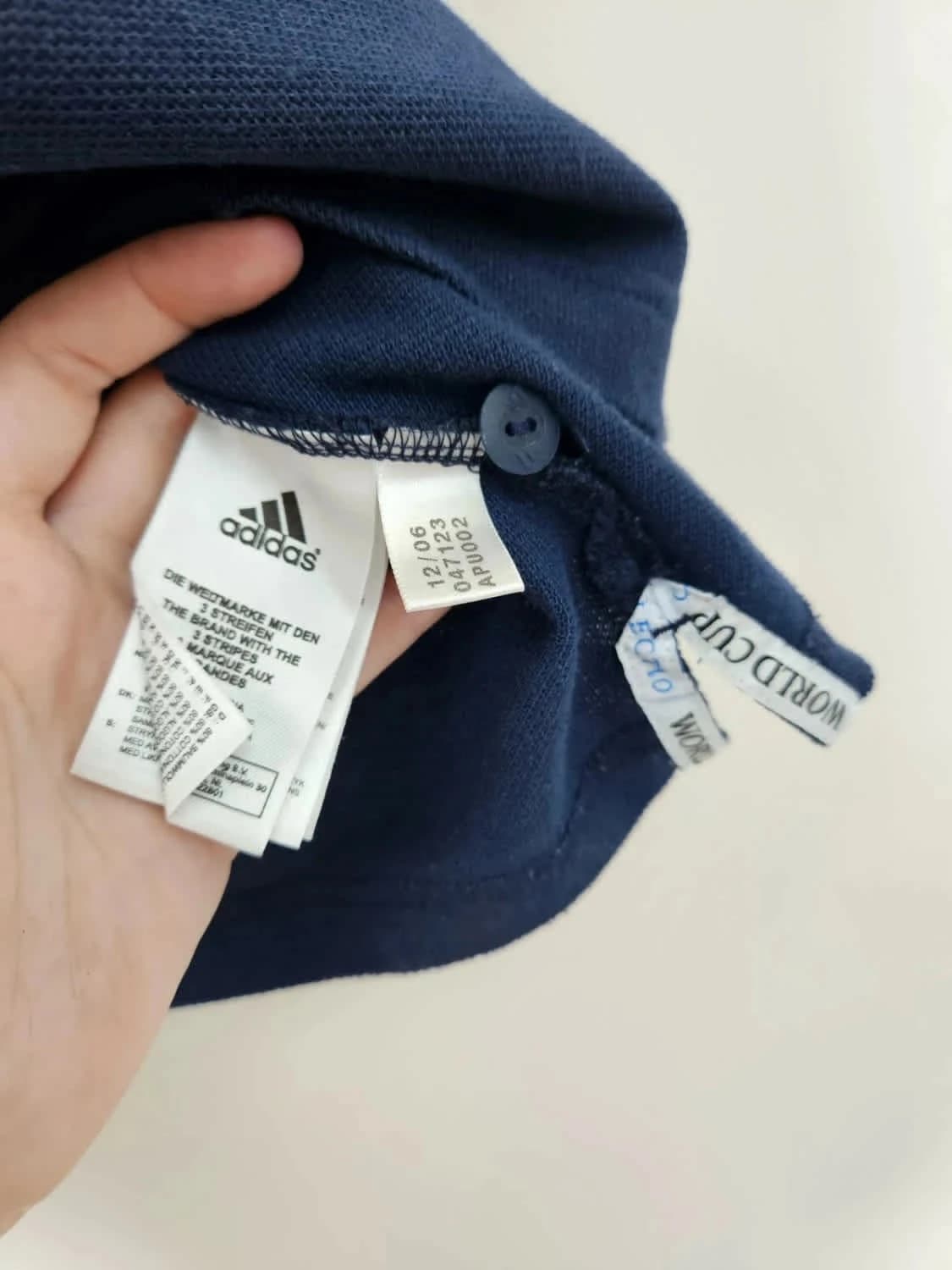 Polo Adidas Rugby World Cup 2007 bleu taille M - Photo 6/8