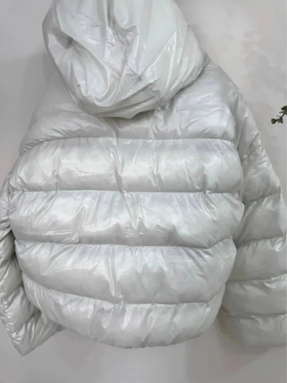Doudoune matelassée blanche Puffer Nike avec capuche coupe ample Therma-Fit taille L - Photo 15/20