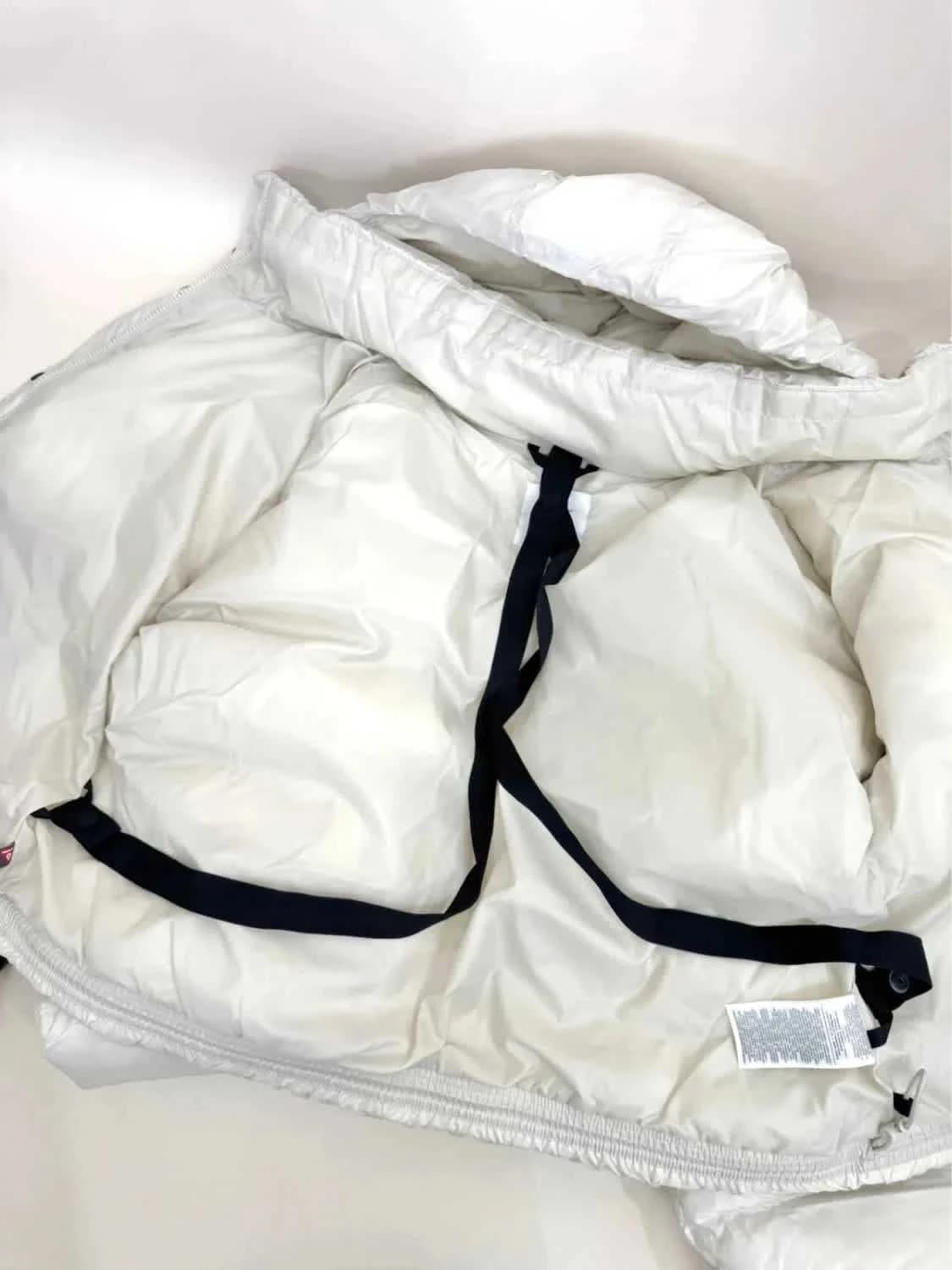 Doudoune matelassée blanche Puffer Nike avec capuche coupe ample Therma-Fit taille L - Photo 16/20