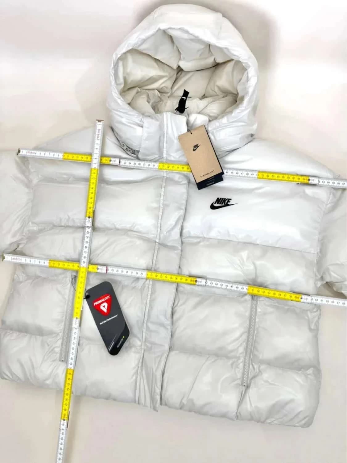 Doudoune matelassée blanche Puffer Nike avec capuche coupe ample Therma-Fit taille L - Photo 20/20