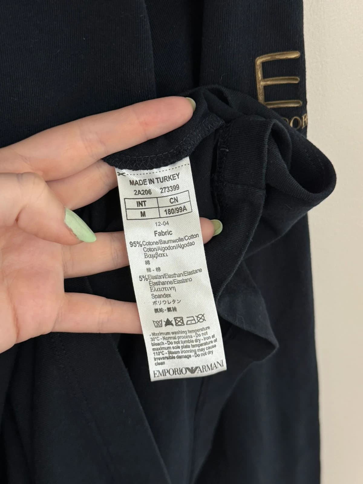 Polo manches longues Emporio Armani EA7 noir taille M - Photo 6/8