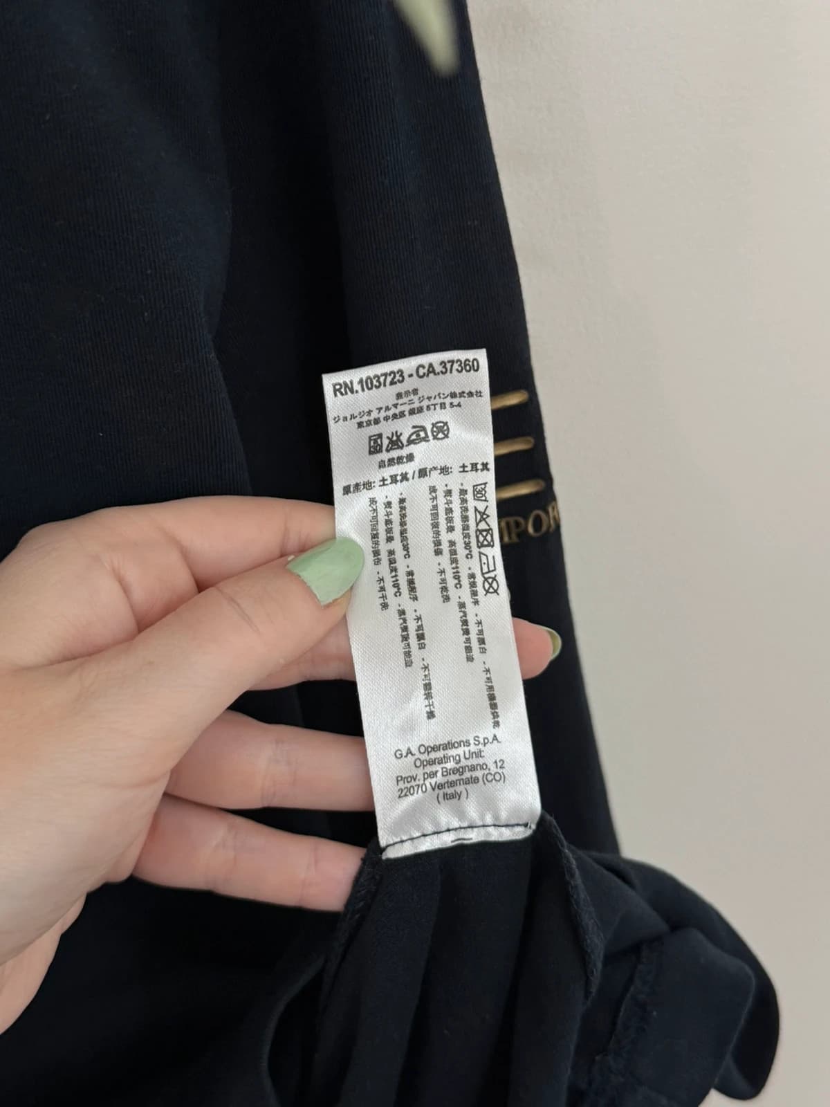 Polo manches longues Emporio Armani EA7 noir taille M - Photo 7/8