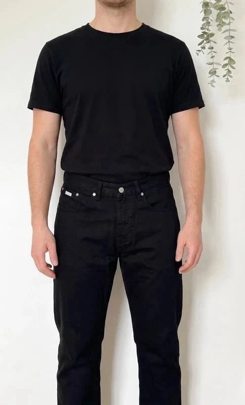 Pantalon toile noire Hugo Boss coupe droite taille W33 L34 - Photo 1/11