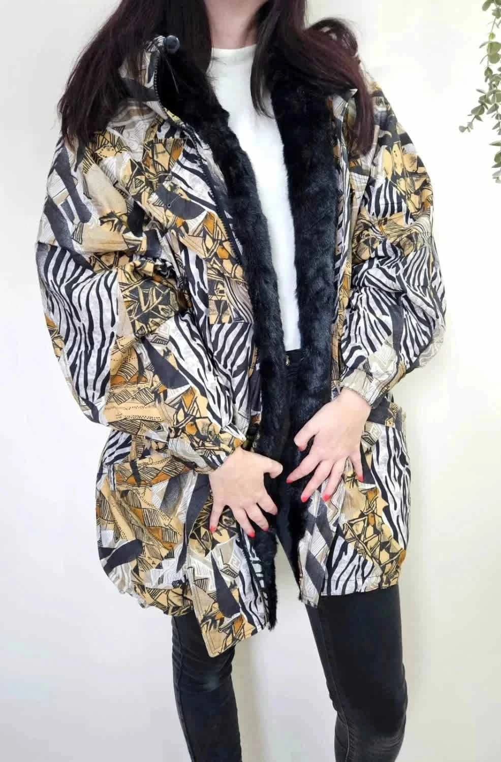 Manteau safari chic Fuchs & Schmitt fausse fourrure taille 40 - Photo 1/11