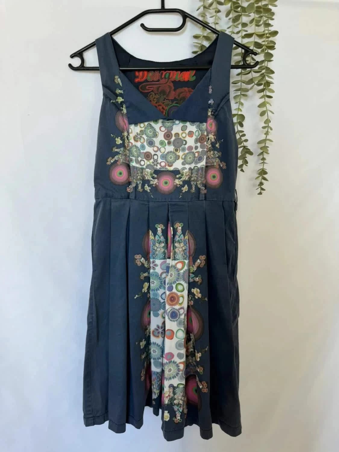 Robe bleu Desigual avec motifs taille 36 - Photo 2/7