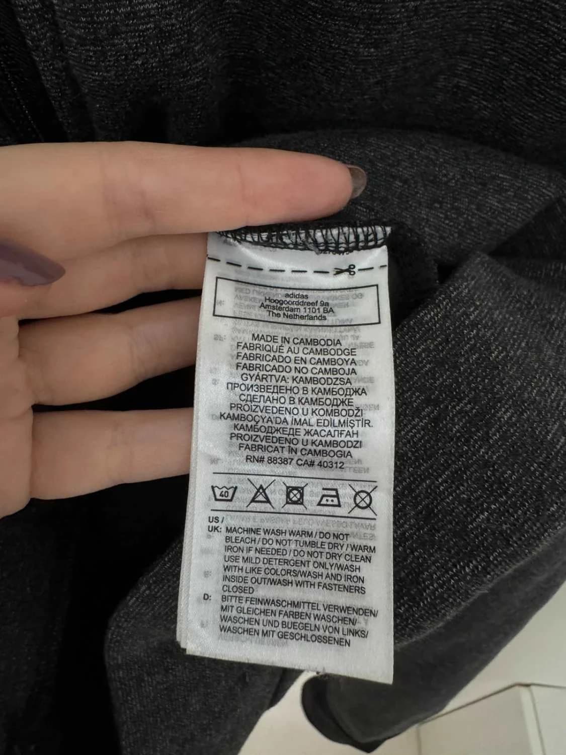 Sweat à capuche zippé adidas gris foncé veste taille L - FP251281 - Photo 7/9