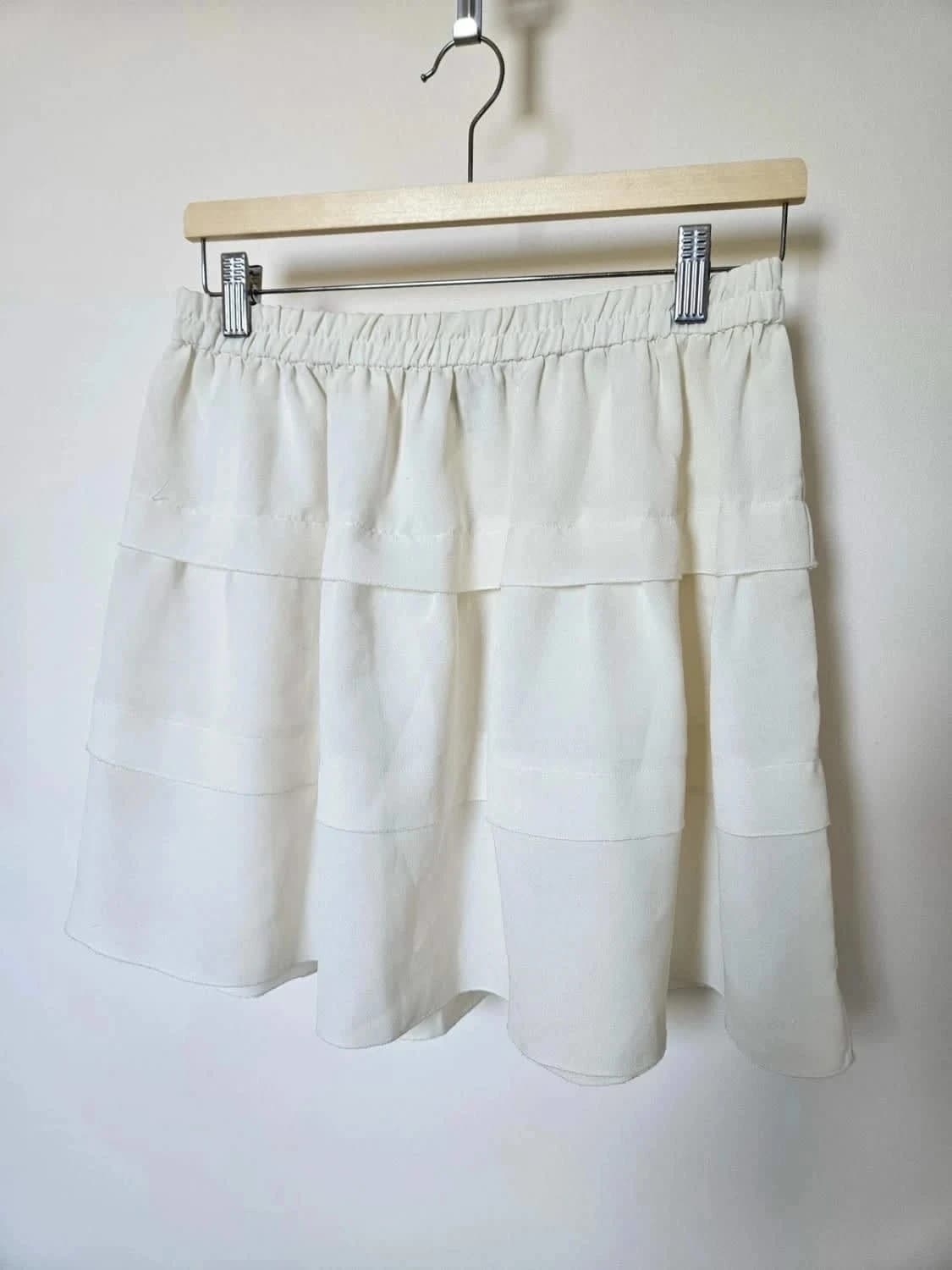 Jupe blanche IRO à volants taille 36 - Photo 2/6