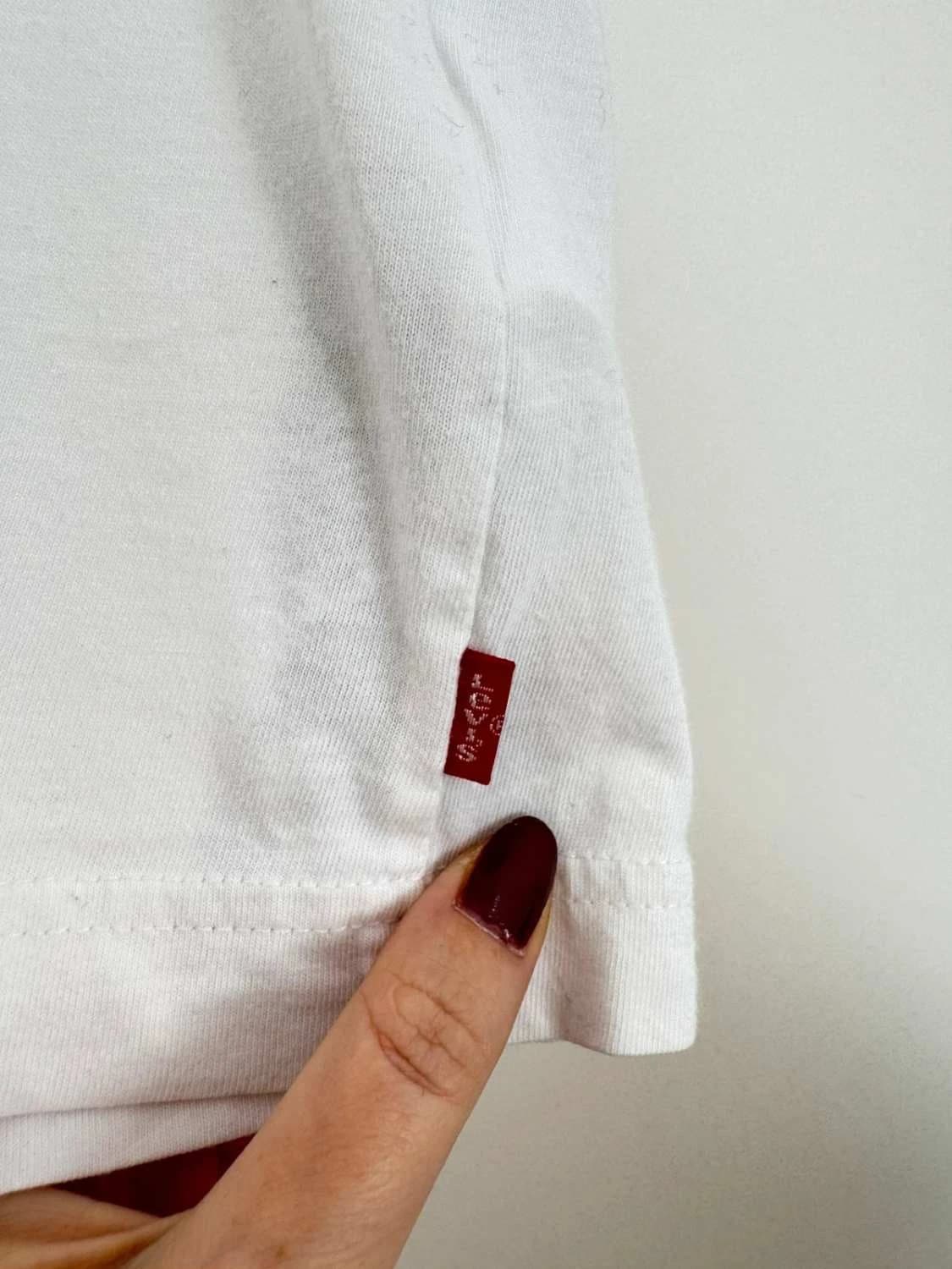 T-shirt coton Levi’s blanc glace logo imprimé taille XS - FP2512184 - Photo 3/9