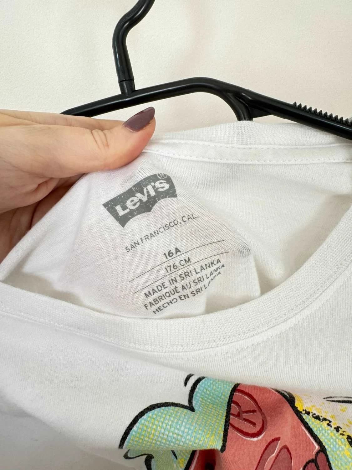 T-shirt coton Levi’s blanc glace logo imprimé taille XS - FP2512184 - Photo 5/9