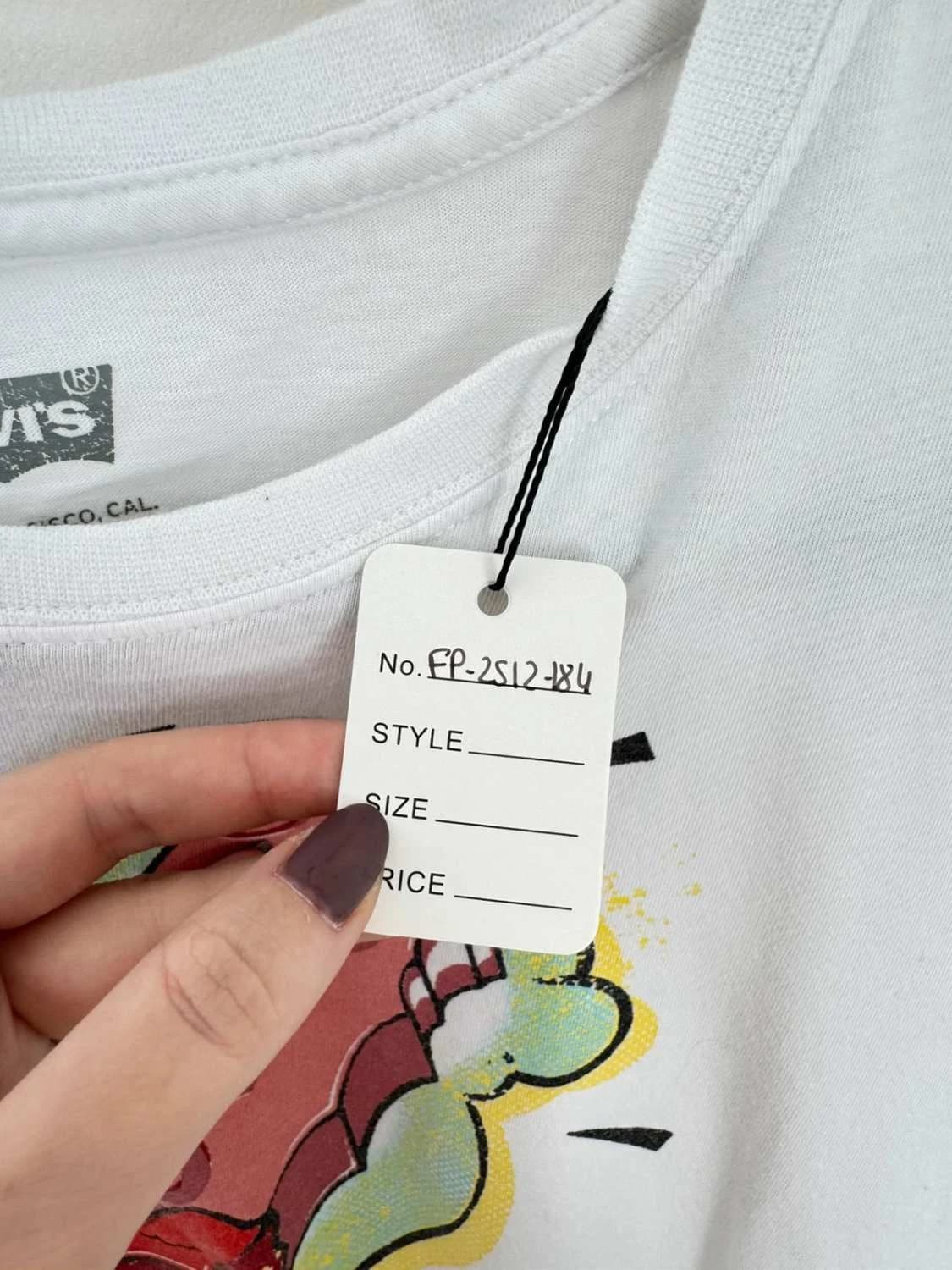 T-shirt coton Levi’s blanc glace logo imprimé taille XS - FP2512184 - Photo 6/9