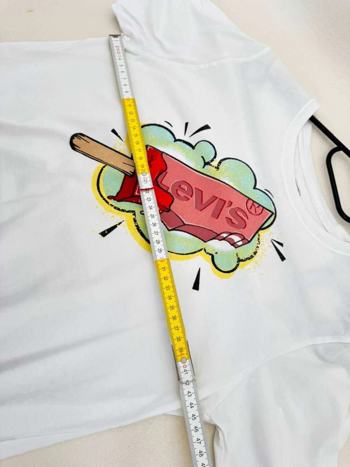 T-shirt coton Levi’s blanc glace logo imprimé taille XS - FP2512184 - Photo 9/9