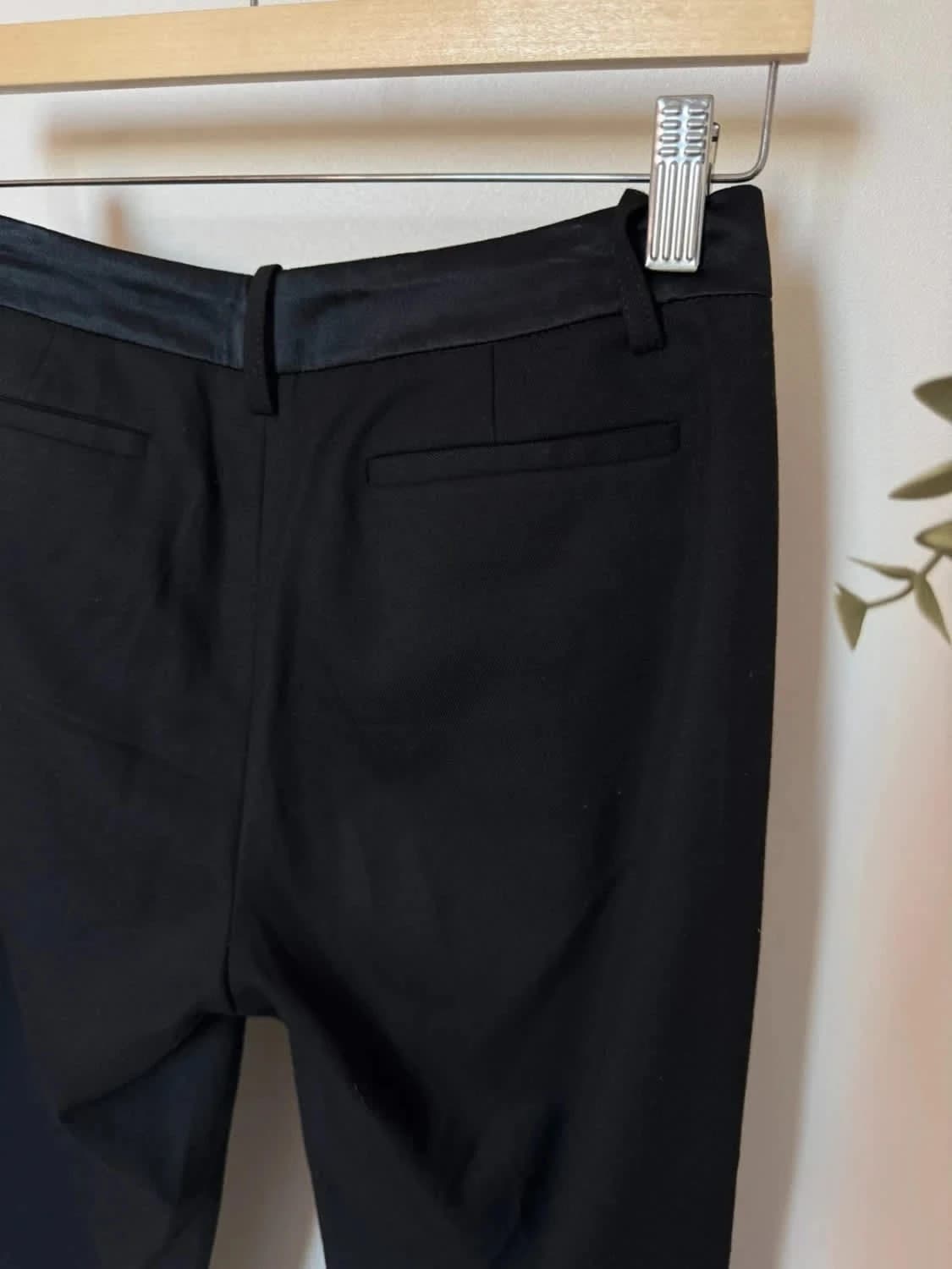 Pantalon ajusté Maje noir Roman coupe cigarette chic ceinture soie taille 34 - Photo 5/7