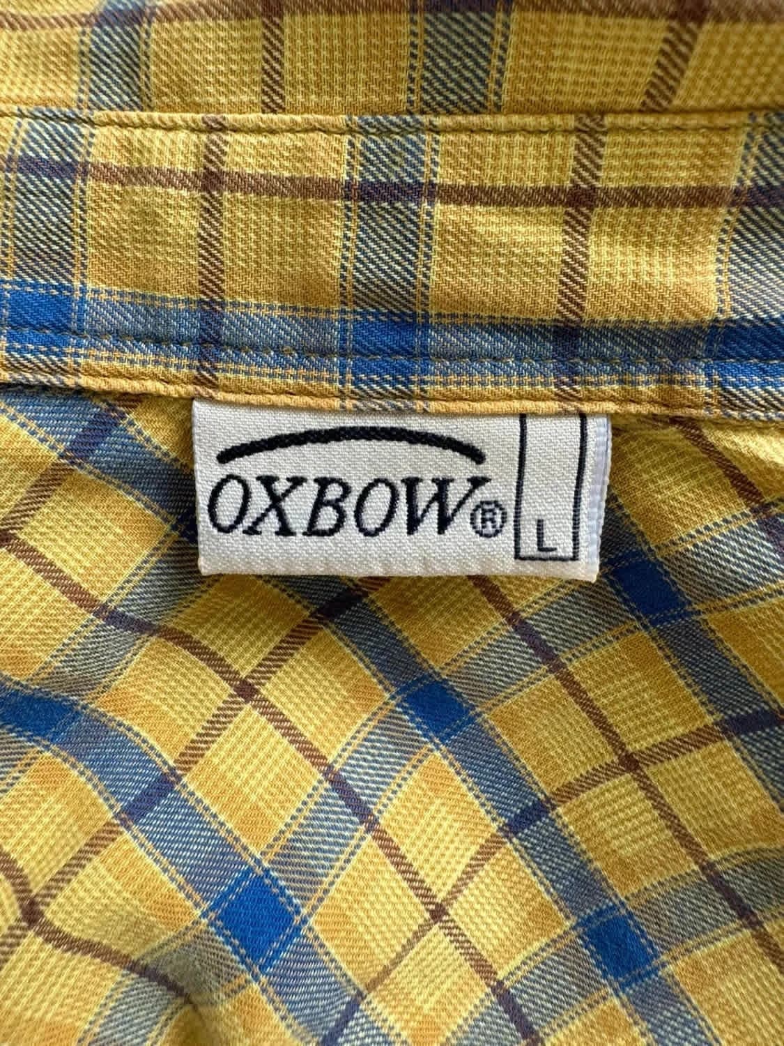 Chemise jaune et bleu à carreaux manches courtes Oxbow taille L - Photo 6/6