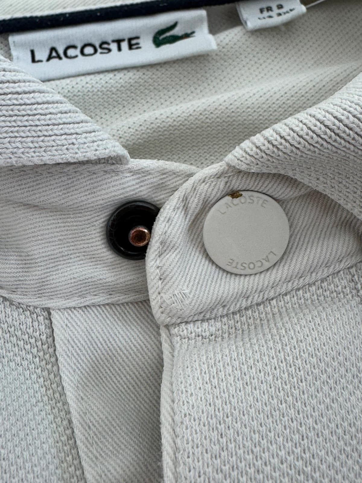 Polo manches longues piqué Lacoste blanc marine taille XXL - FP260261 - Photo 11/12