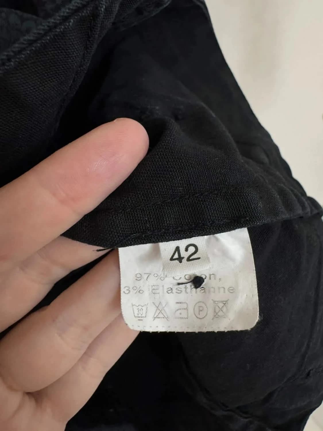 Veste blazer noir La Fée Maraboutée motif prince-de-galles et jacquard taille 42 - Photo 6/8