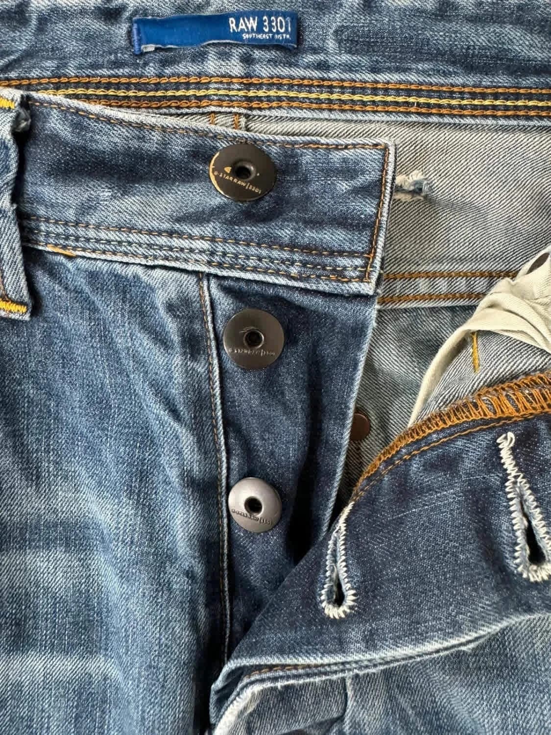 Jean troué G-Star Raw 3301 taille 44 - Photo 13/16