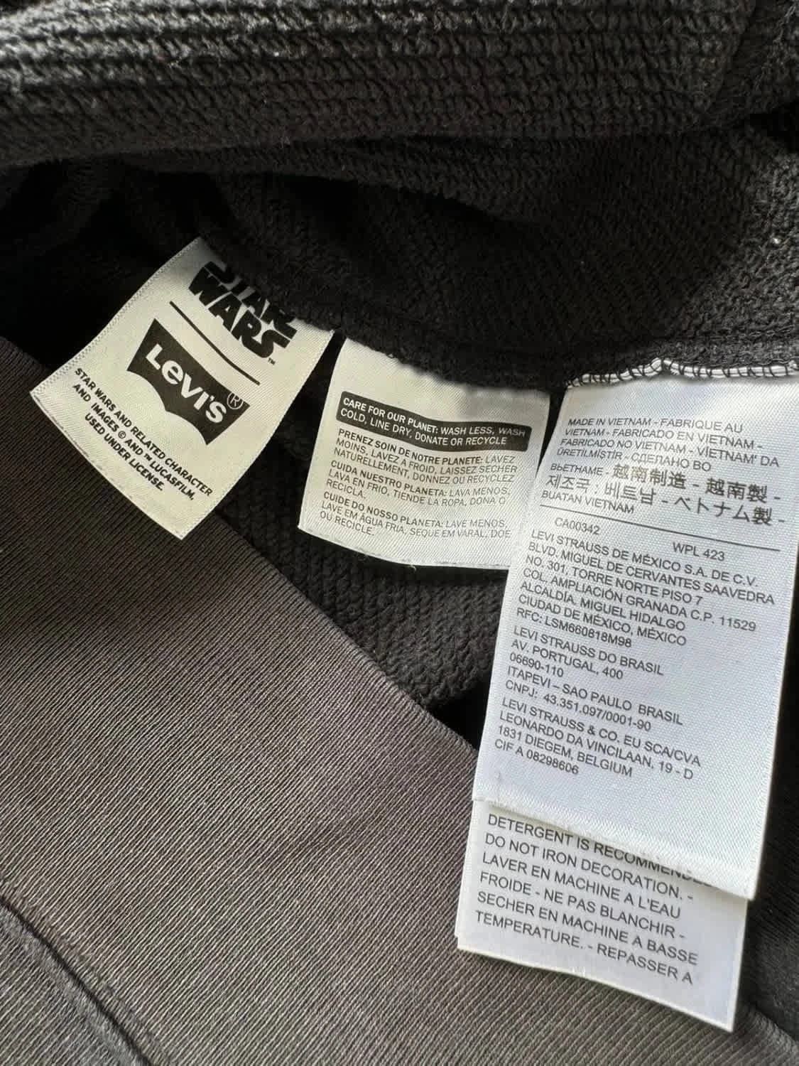 Levi’s sweat à capuche noir Chewbacca Star Wars taille XS - Photo 6/10