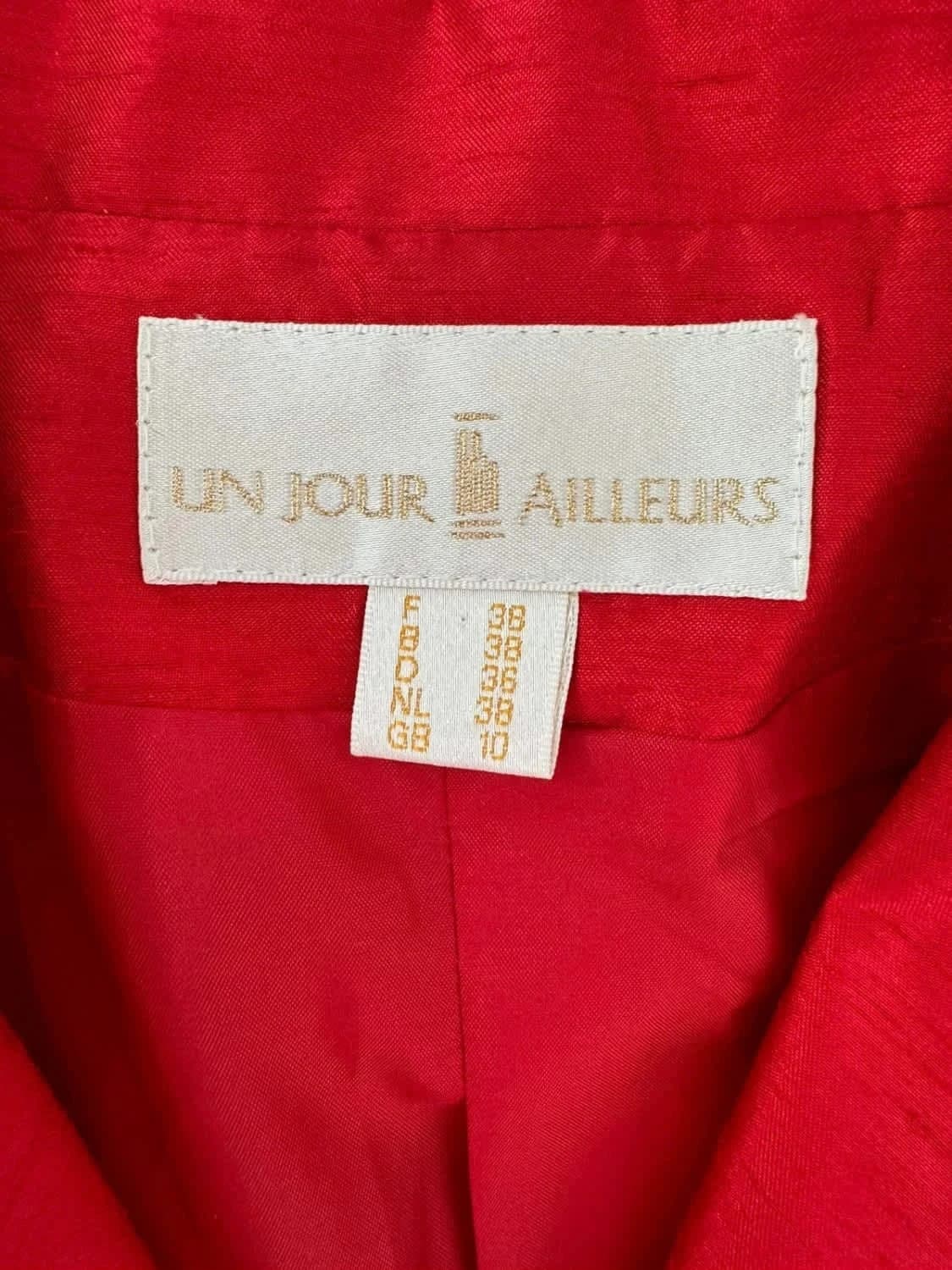 Ensemble rouge blazer et pantalon Un Jour Ailleurs - Photo 2/9