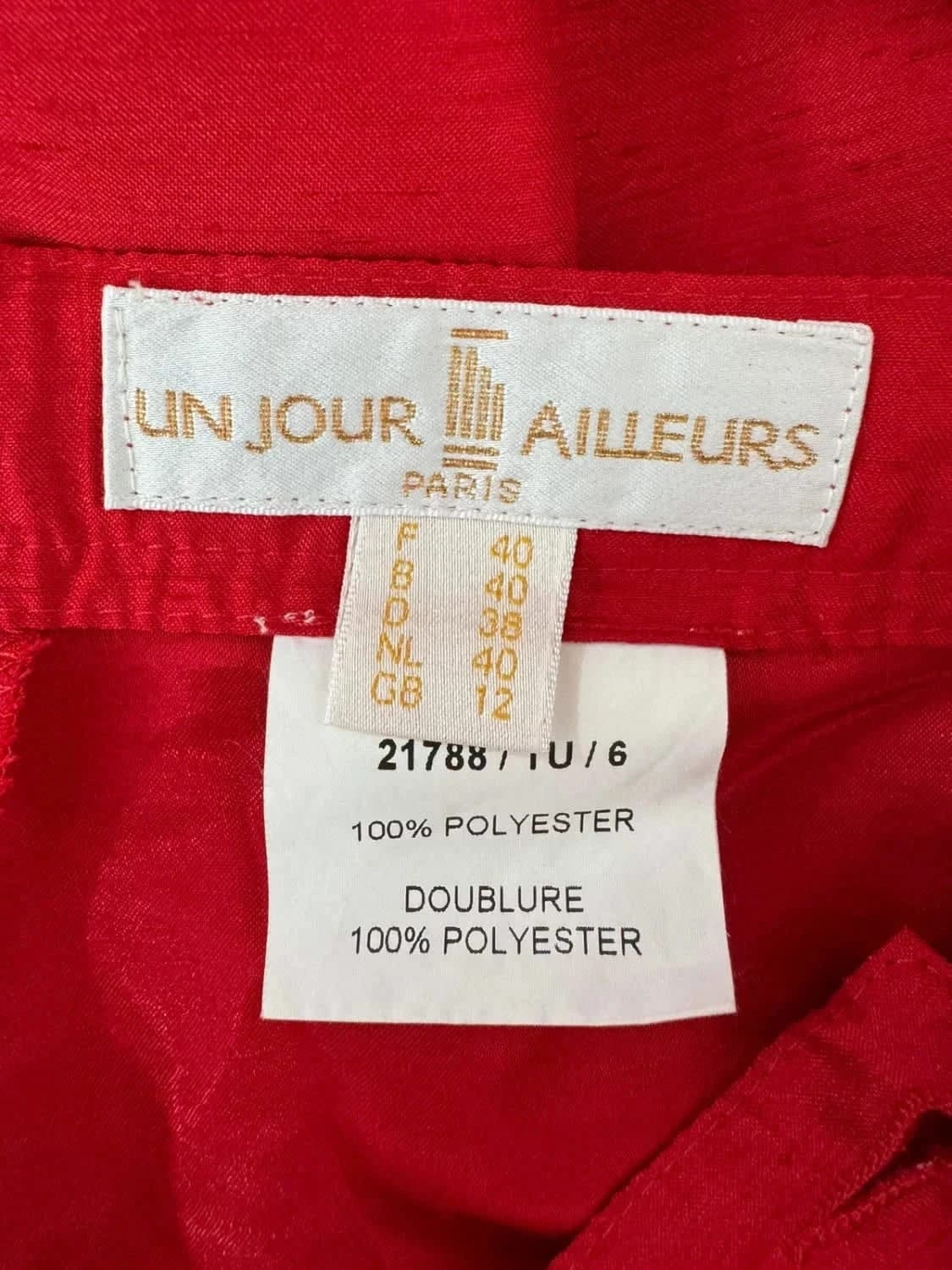 Ensemble rouge blazer et pantalon Un Jour Ailleurs - Photo 6/9