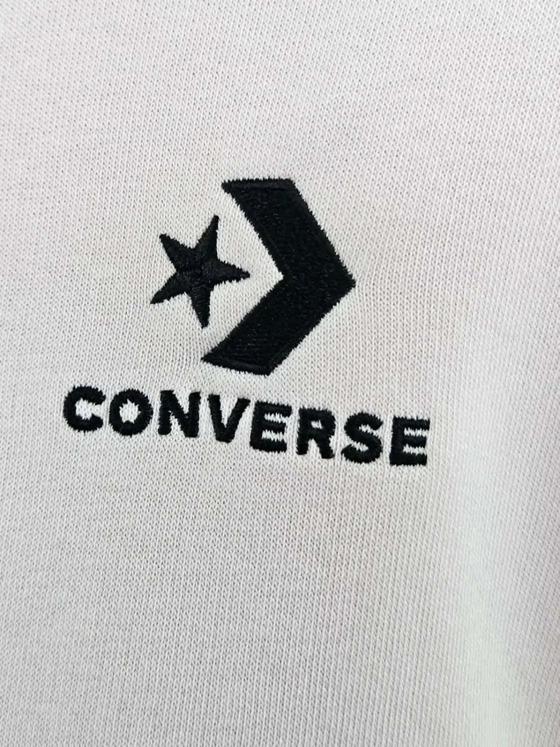 Sweat à capuche hoodie rose Converse brodé taille L - Photo 5/7