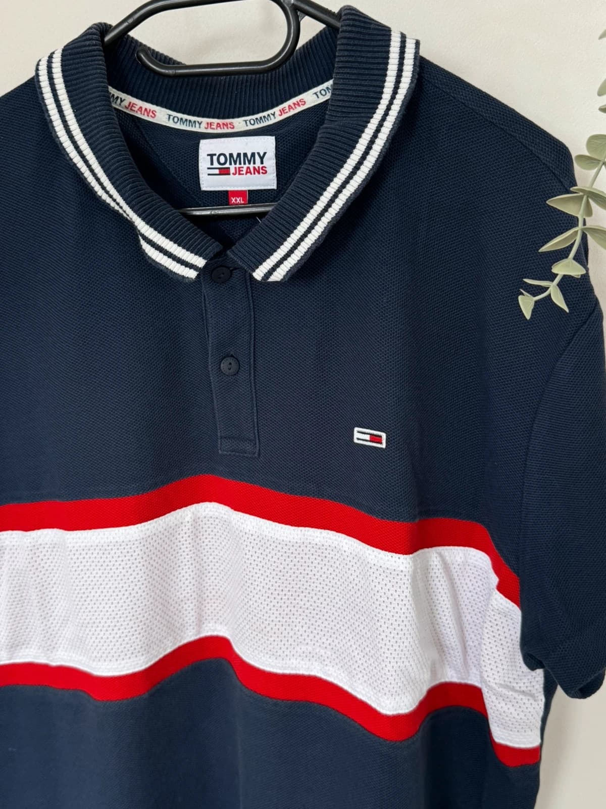 Polo Tommy Jeans colorblock bleu marine taille XXL - FP260211 - Photo 3/7