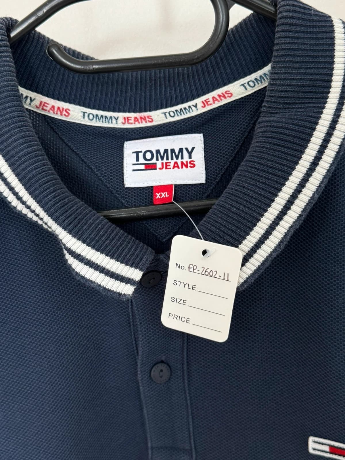 Polo Tommy Jeans colorblock bleu marine taille XXL - FP260211 - Photo 4/7