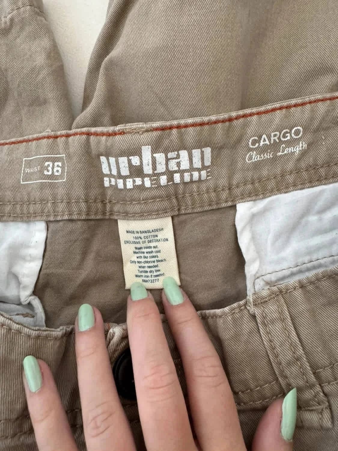 Short cargo Urban pipeline beige taille W36 - Photo 3/5