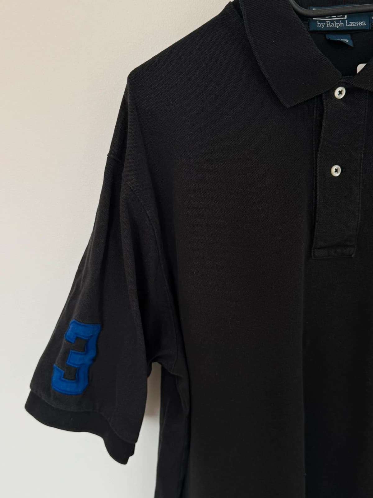 Polo Ralph Lauren noir big pony bleu taille L long - FP260272 - Photo 3/8