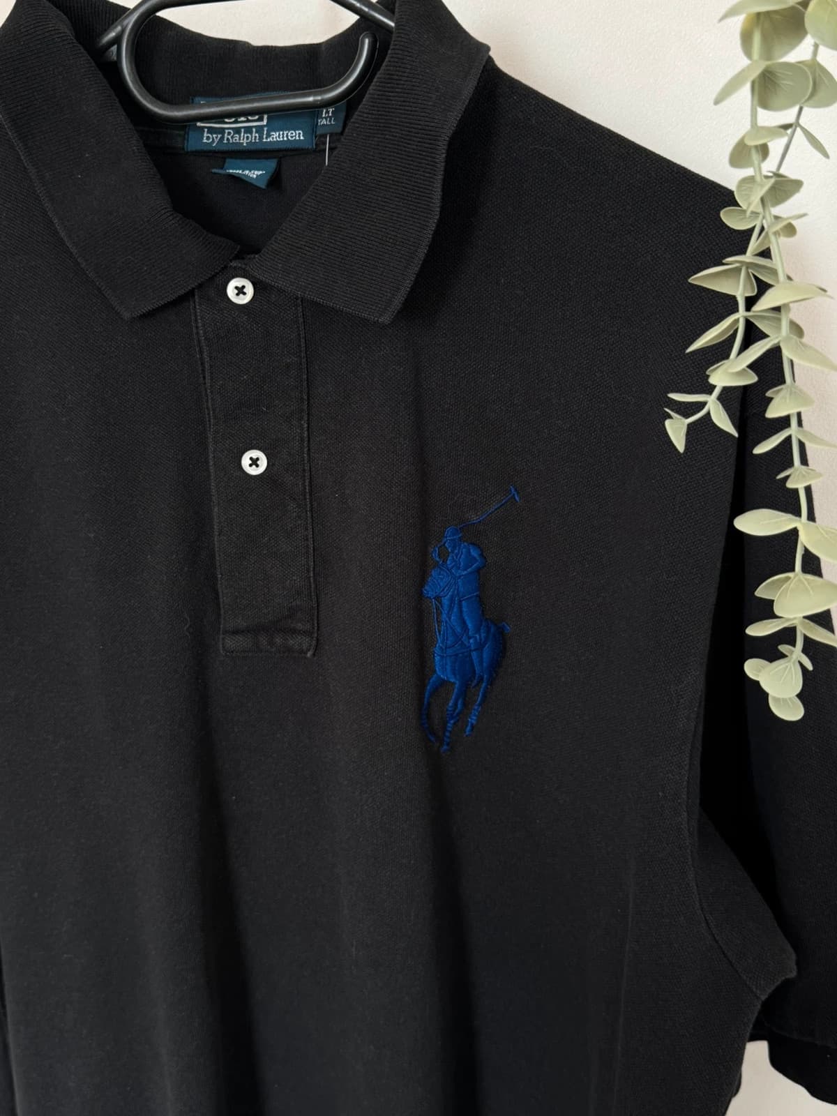 Polo Ralph Lauren noir big pony bleu taille L long - FP260272 - Photo 4/8