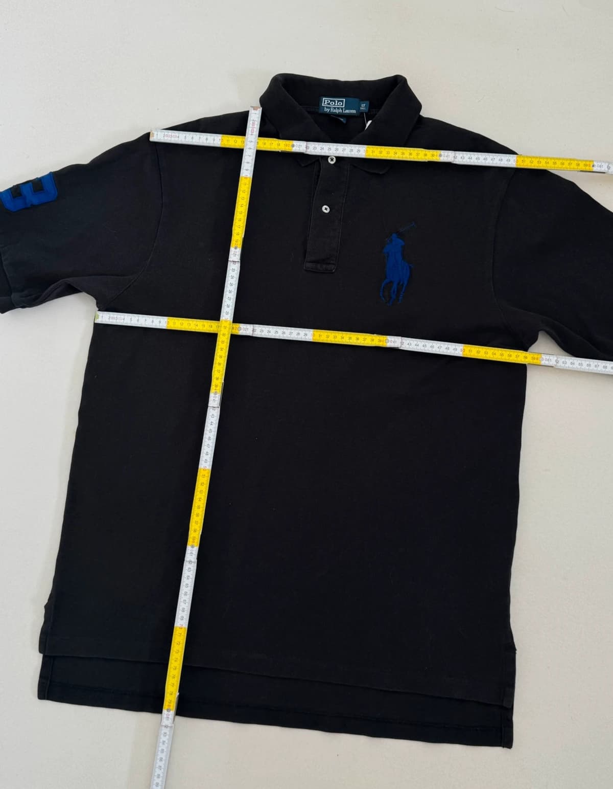 Polo Ralph Lauren noir big pony bleu taille L long - FP260272 - Photo 8/8