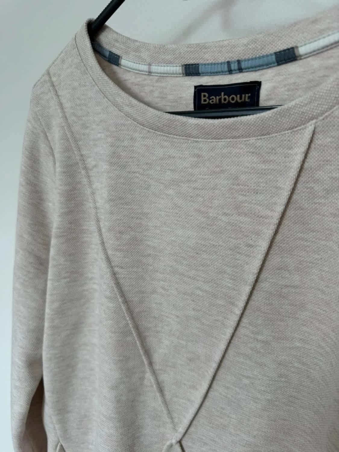Sweat Barbour Highland Overlayer Summer Tartan beige taille 38/M - Photo 3/9