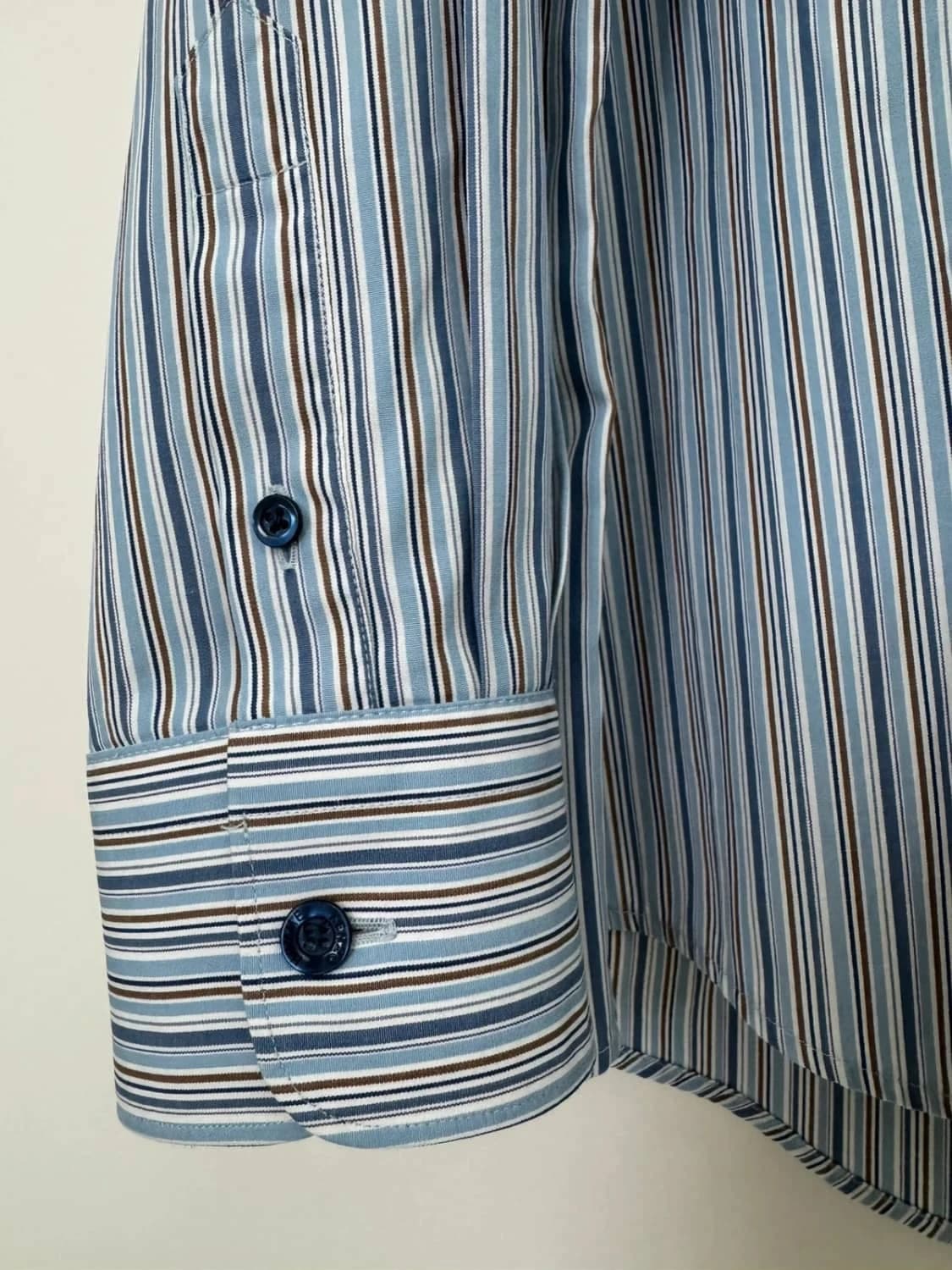 Chemise rayée Kenzo bleu taille 42 - SC260115 - Photo 3/7