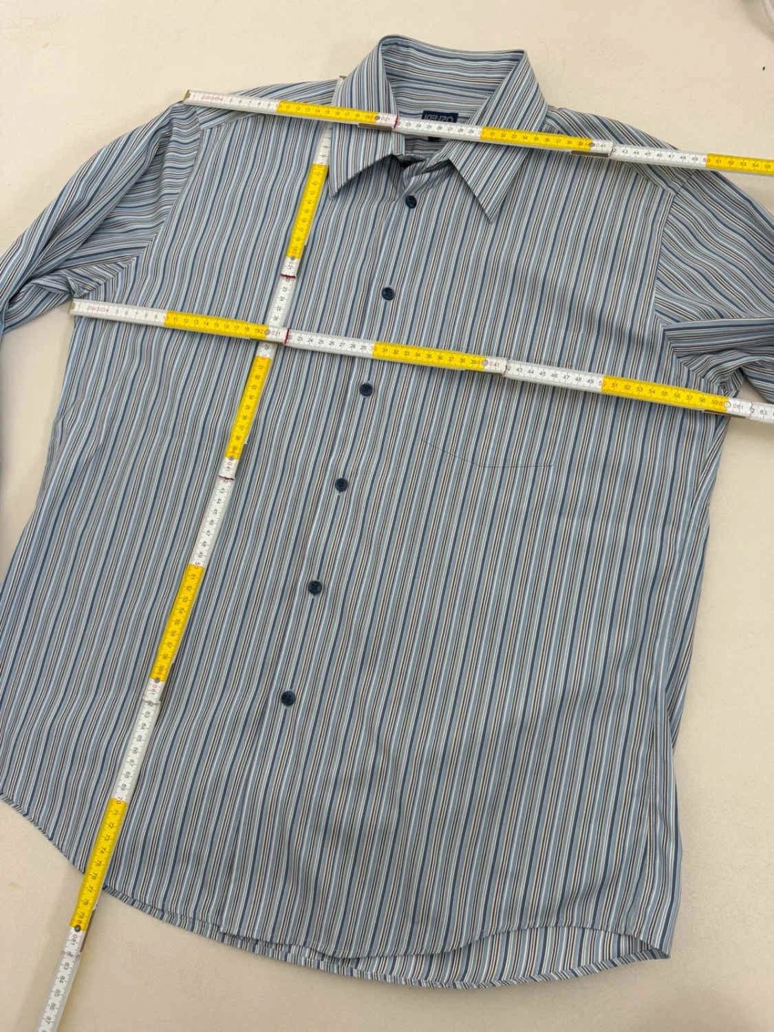 Chemise rayée Kenzo bleu taille 42 - SC260115 - Photo 7/7