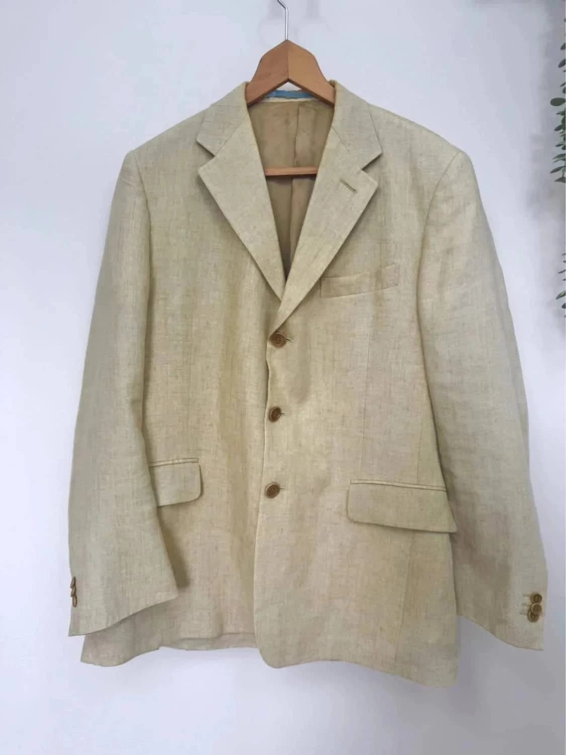 Veste blazer Paul Smith 100% lin beige taille L - Photo 2/12