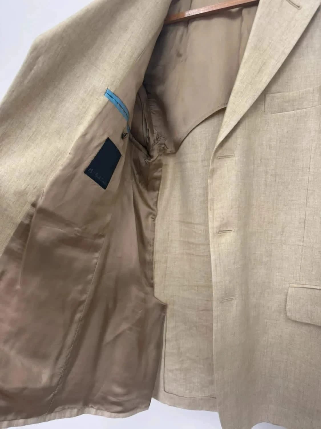 Veste blazer Paul Smith 100% lin beige taille L - Photo 6/12