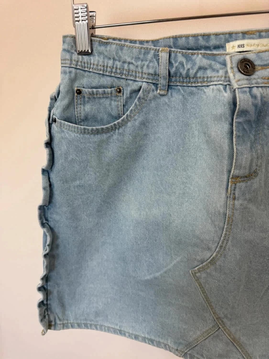 Jupe en jean IKKS denim bleu clair taille L - Photo 3/7
