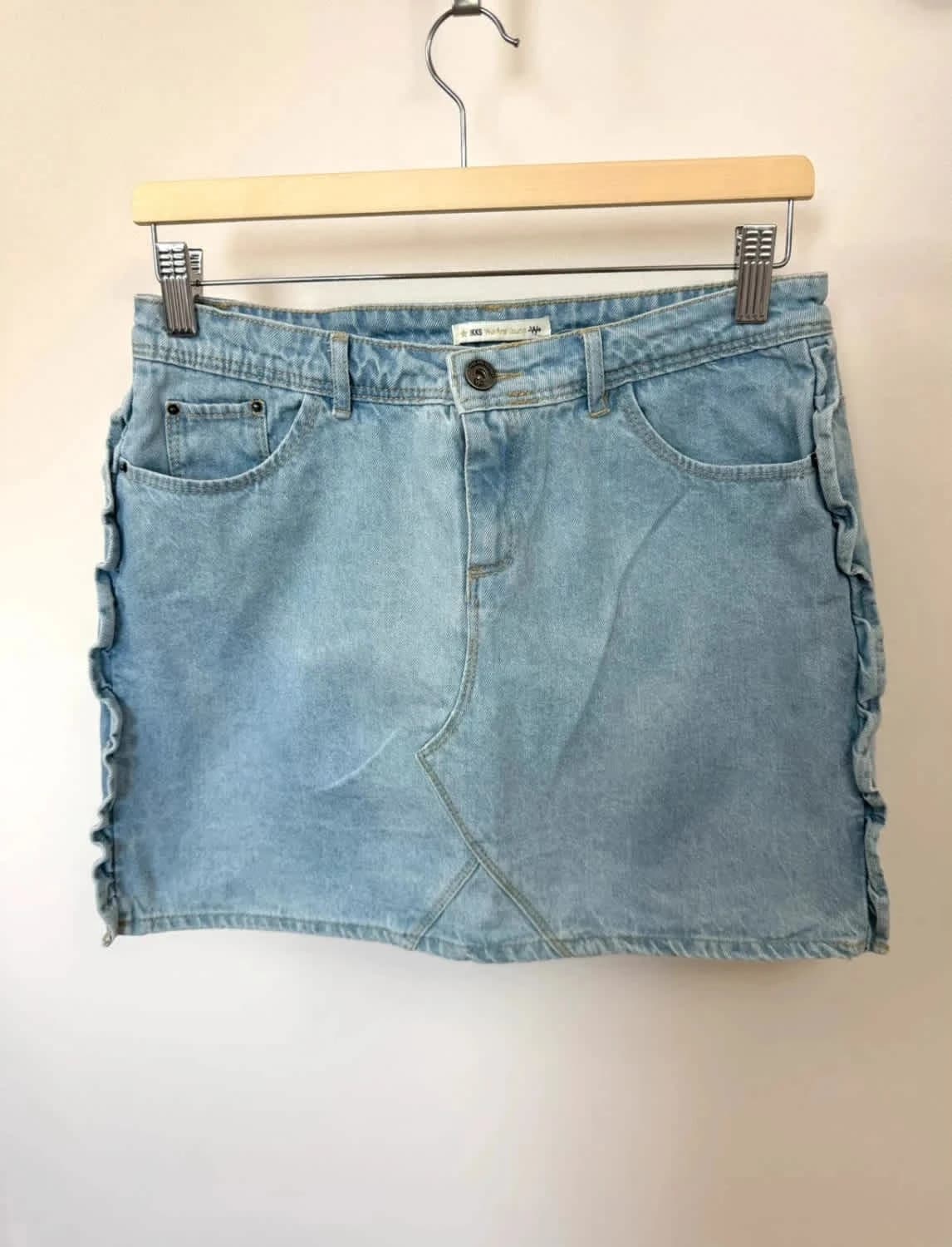 Jupe en jean IKKS denim bleu clair taille L - Photo 2/7