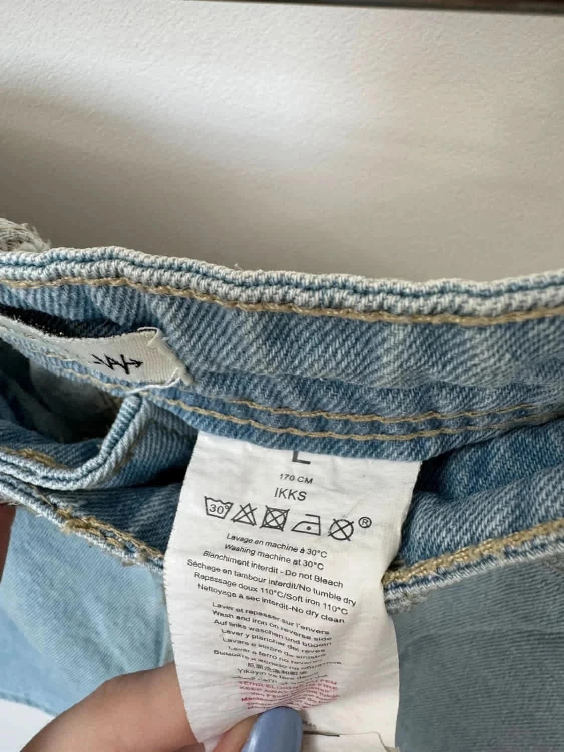 Jupe en jean IKKS denim bleu clair taille L - Photo 5/7