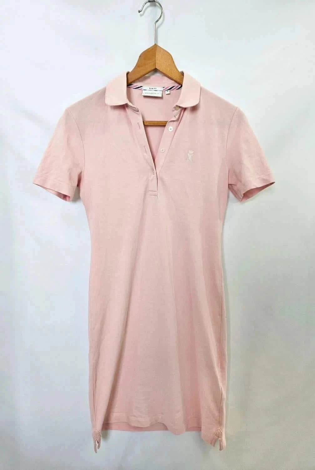 Robe polo rose Vicomte A logo brodé blanc taille S - Photo 2/7