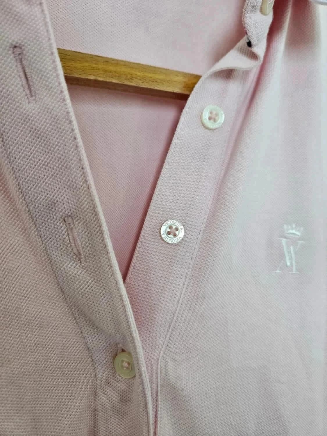 Robe polo rose Vicomte A logo brodé blanc taille S - Photo 3/7