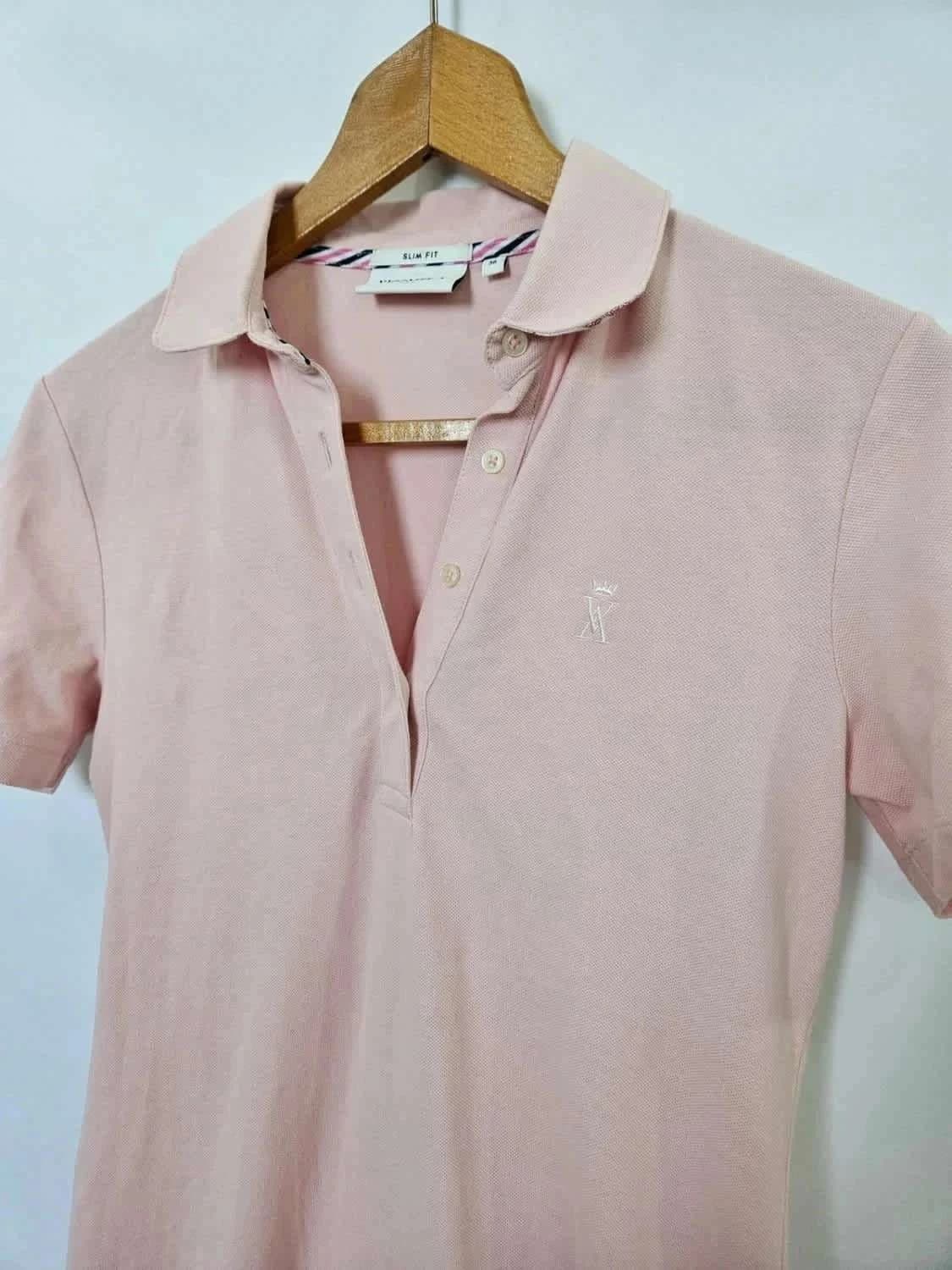 Robe polo rose Vicomte A logo brodé blanc taille S - Photo 4/7