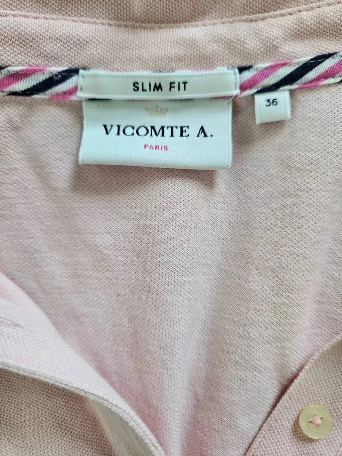 Robe polo rose Vicomte A logo brodé blanc taille S - Photo 6/7