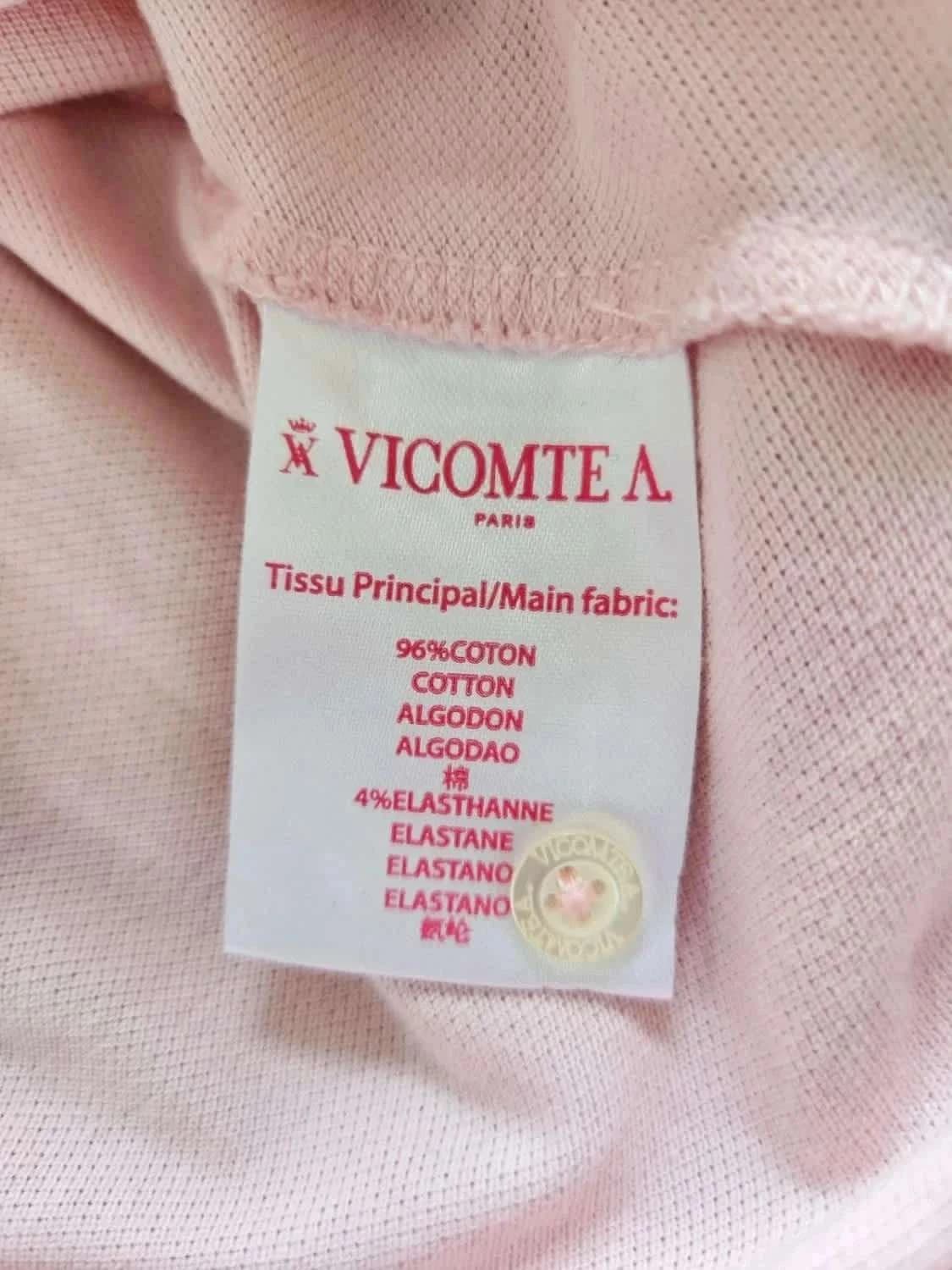 Robe polo rose Vicomte A logo brodé blanc taille S - Photo 7/7