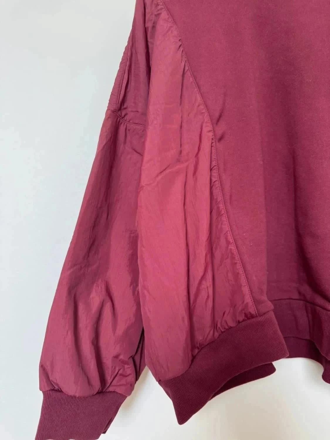Sweat Adidas Originals bordeaux manches bouffantes oversize taille L - Photo 3/7
