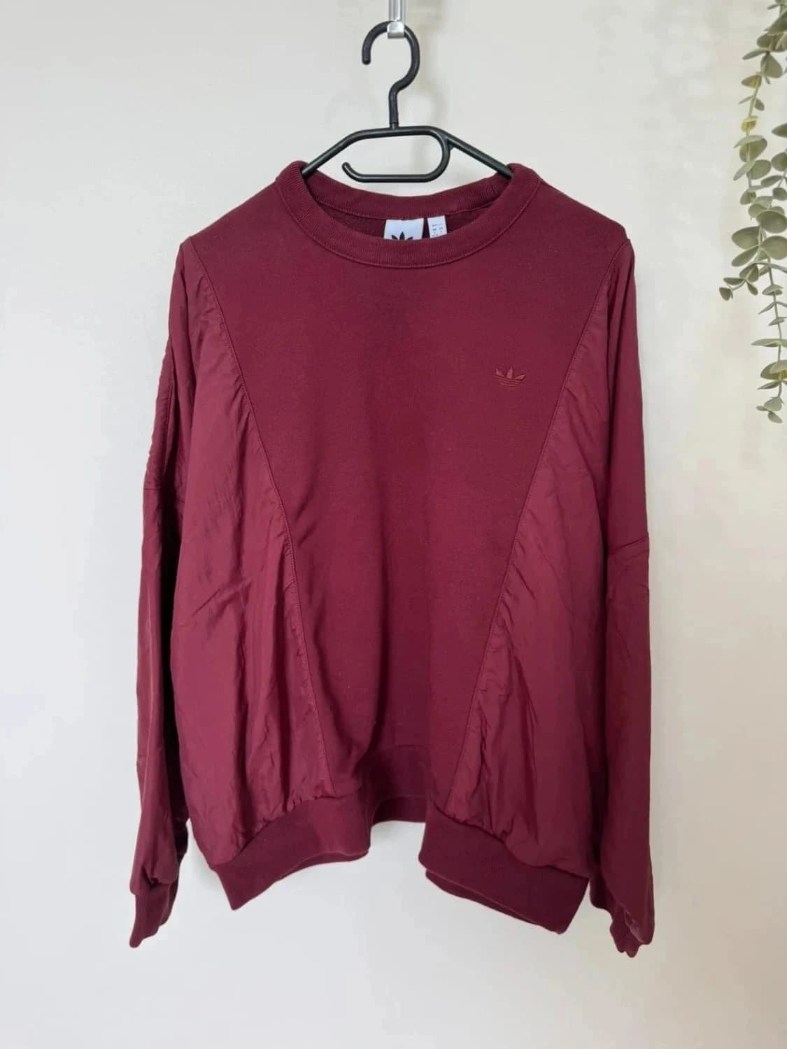 Sweat Adidas Originals bordeaux manches bouffantes oversize taille L - Photo 2/7